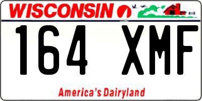 WI license plate 164XMF