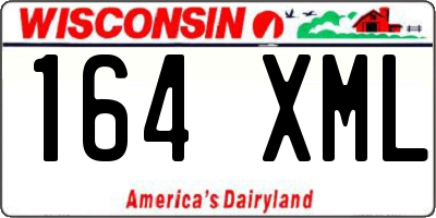 WI license plate 164XML