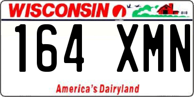 WI license plate 164XMN