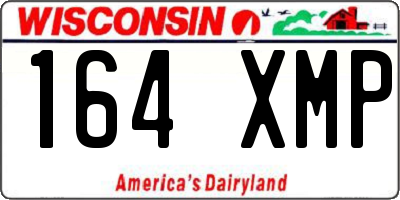 WI license plate 164XMP