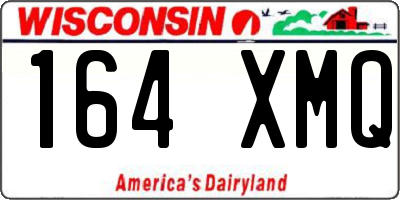 WI license plate 164XMQ