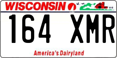 WI license plate 164XMR