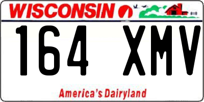 WI license plate 164XMV