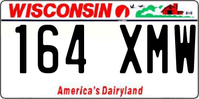 WI license plate 164XMW
