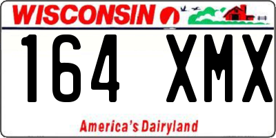 WI license plate 164XMX