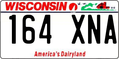 WI license plate 164XNA