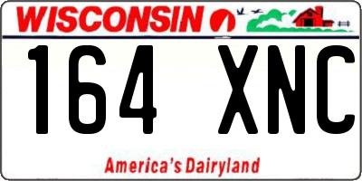 WI license plate 164XNC