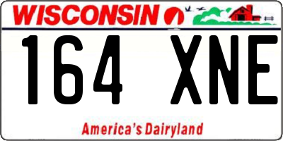 WI license plate 164XNE