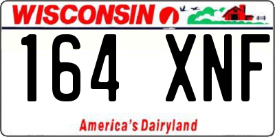 WI license plate 164XNF