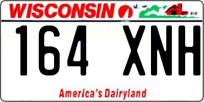 WI license plate 164XNH