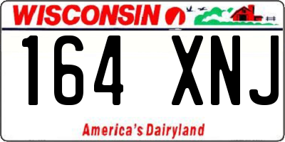 WI license plate 164XNJ