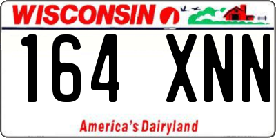 WI license plate 164XNN