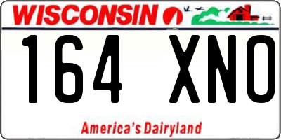 WI license plate 164XNO