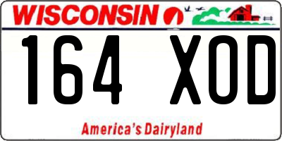 WI license plate 164XOD