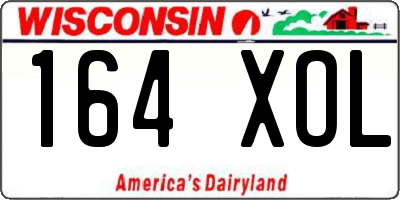 WI license plate 164XOL