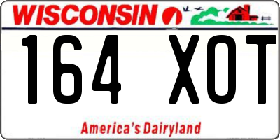 WI license plate 164XOT