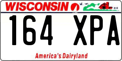 WI license plate 164XPA