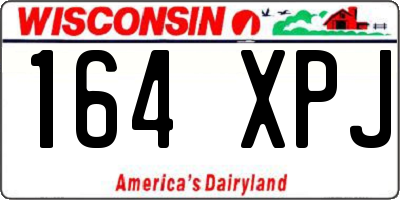 WI license plate 164XPJ