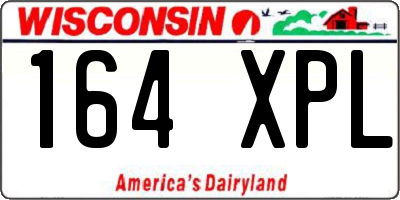 WI license plate 164XPL