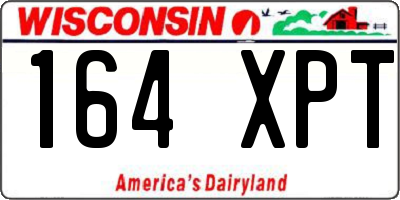 WI license plate 164XPT