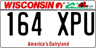 WI license plate 164XPU