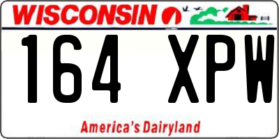 WI license plate 164XPW