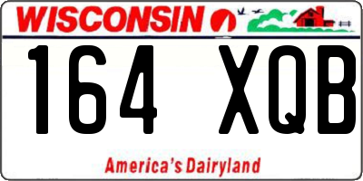 WI license plate 164XQB