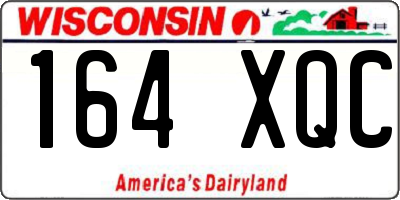 WI license plate 164XQC