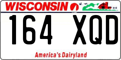 WI license plate 164XQD