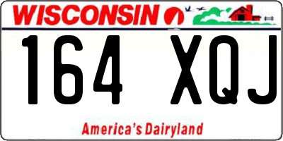 WI license plate 164XQJ