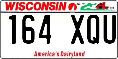 WI license plate 164XQU