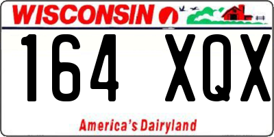 WI license plate 164XQX
