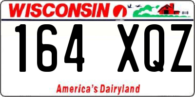 WI license plate 164XQZ