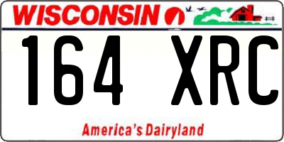 WI license plate 164XRC