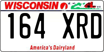 WI license plate 164XRD