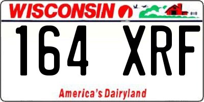 WI license plate 164XRF