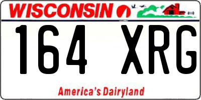 WI license plate 164XRG