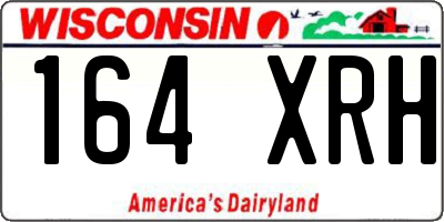 WI license plate 164XRH