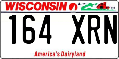 WI license plate 164XRN