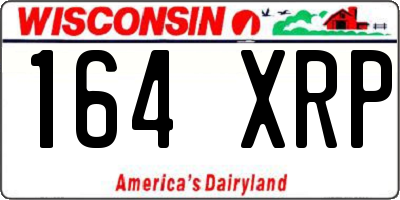 WI license plate 164XRP