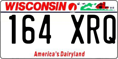 WI license plate 164XRQ