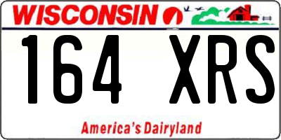 WI license plate 164XRS