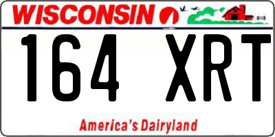 WI license plate 164XRT