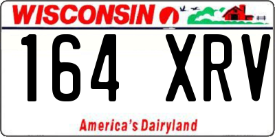 WI license plate 164XRV