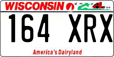 WI license plate 164XRX