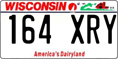 WI license plate 164XRY
