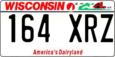 WI license plate 164XRZ