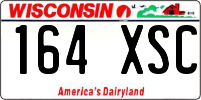 WI license plate 164XSC