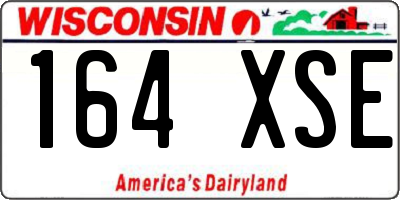 WI license plate 164XSE