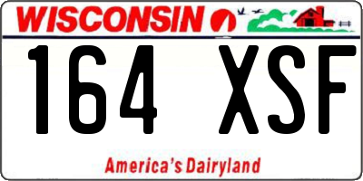 WI license plate 164XSF